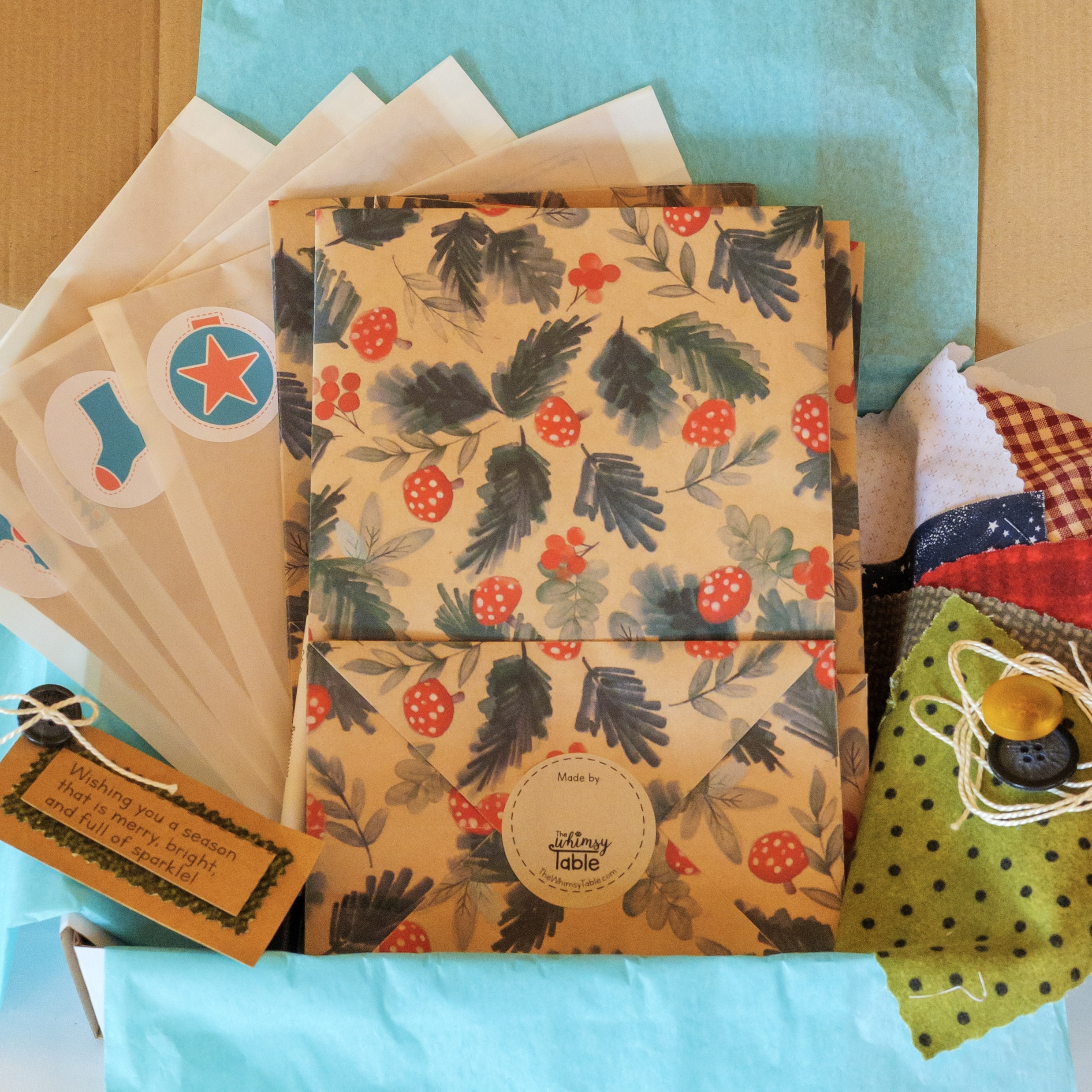 Mushrooms & Pine - Holiday Whimsy Kit